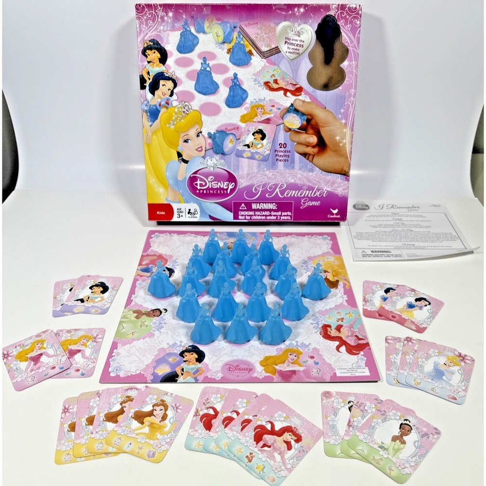 Disney Princess I Remember Game Kids Ages 3+ Memory Matching Board Game